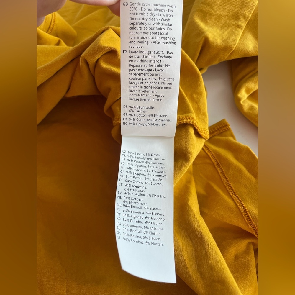 Ischiko Mustard Yellow Oversized Long Sleeve Top size 2 (8/10) - Picture 3 of 7